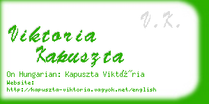 viktoria kapuszta business card